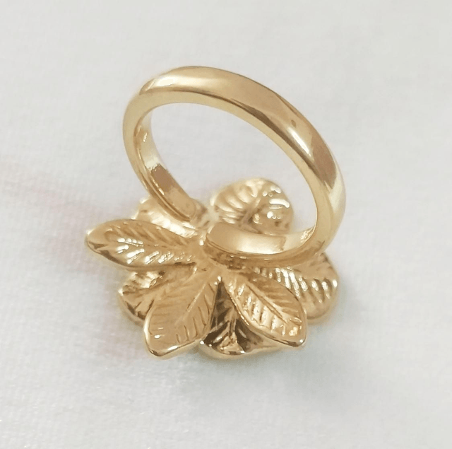 Bague fleur rose