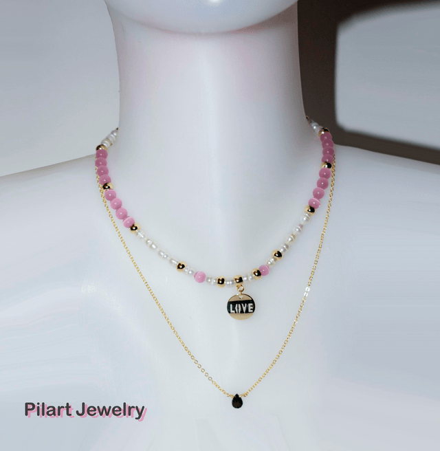 Collier Pearl-rose