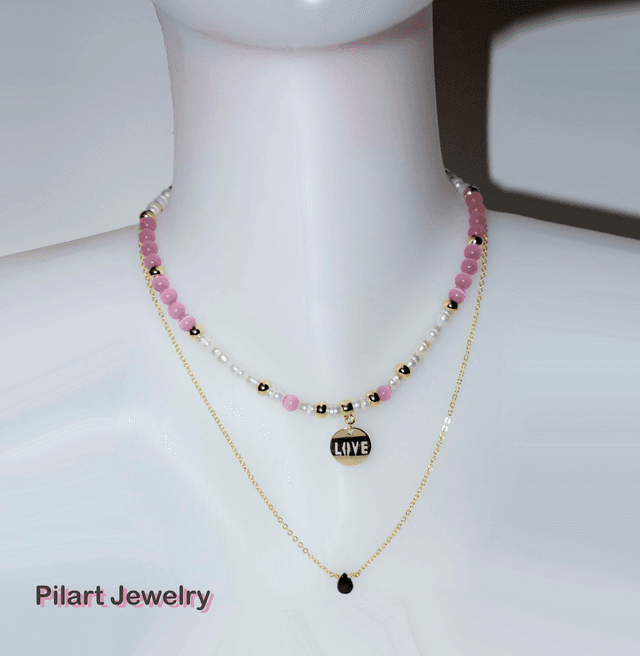 Collier Pearl-rose